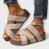 Roswita - Braided Wedge Sandals