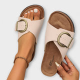 Margarete - Cork Slippers with Toe Strap
