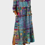 Inaya - Denim Dress with Ethno Patchwork
