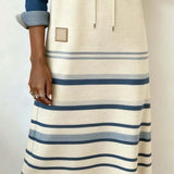 Camila | Striped Hooded Dress with Color Mix