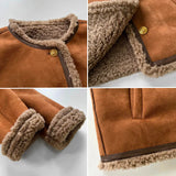 Vera - Faux Leather Button Coat