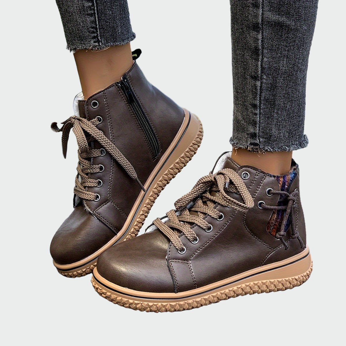 Adelaide - Low-Cut Orthopedic Faux Leather Boots