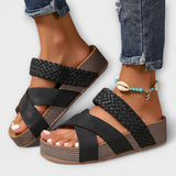 Roswita - Braided Wedge Sandals