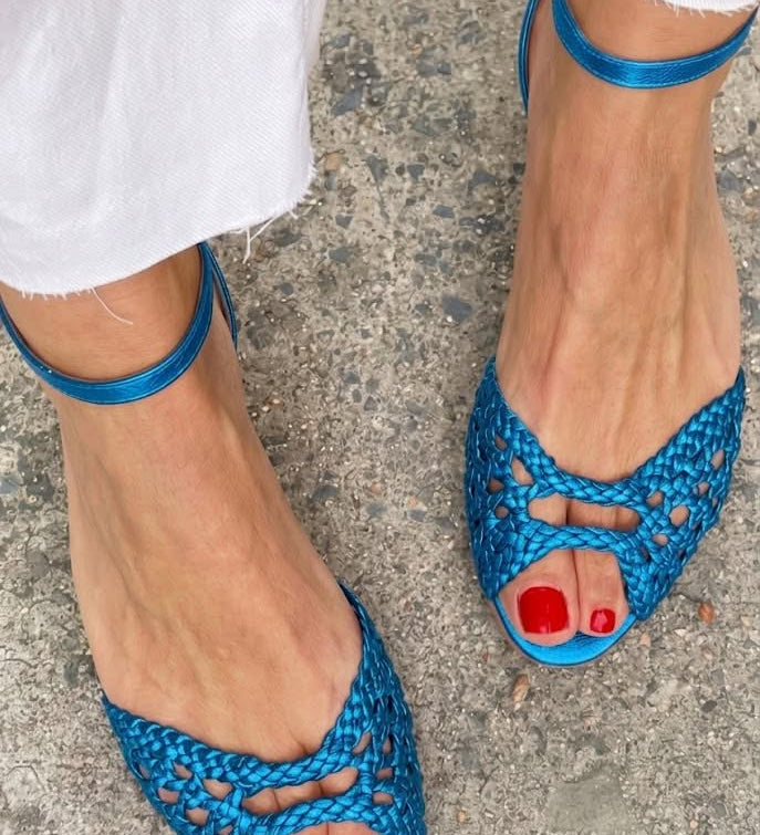 Isadora | Golden Braided Sandals
