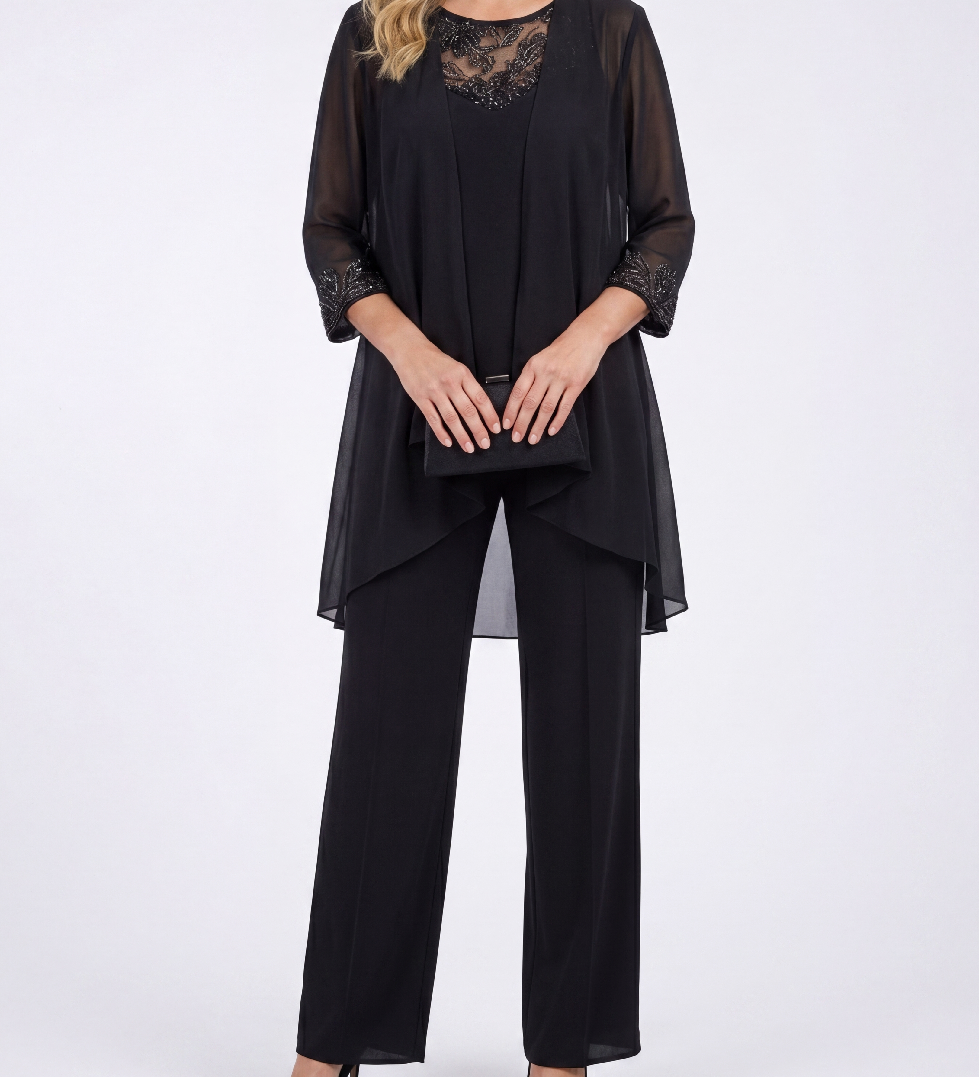 Evelina™ | Flowing Jacket & Wide-Leg Pant Set