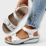 Sieglind - Green Velcro Sandals